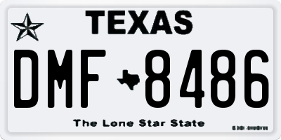 TX license plate DMF8486