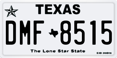 TX license plate DMF8515