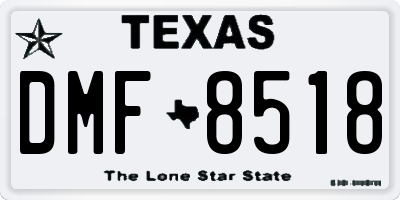 TX license plate DMF8518