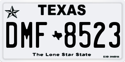 TX license plate DMF8523