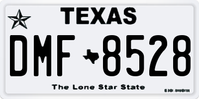 TX license plate DMF8528