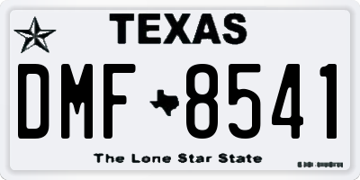 TX license plate DMF8541