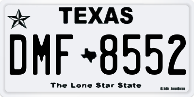 TX license plate DMF8552