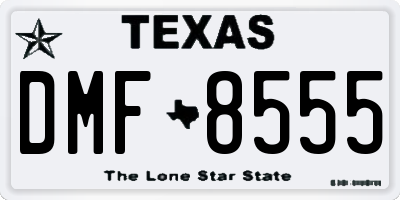 TX license plate DMF8555