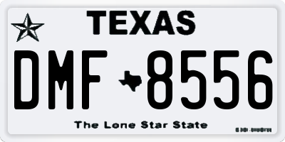 TX license plate DMF8556