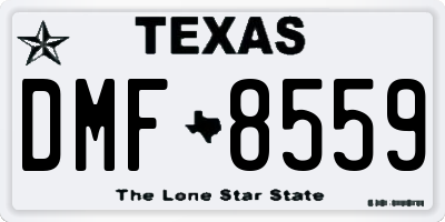 TX license plate DMF8559