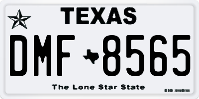 TX license plate DMF8565