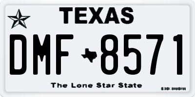 TX license plate DMF8571