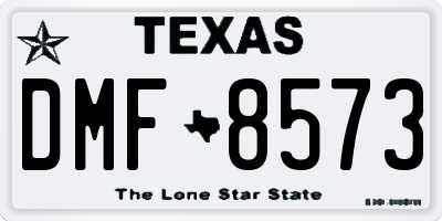 TX license plate DMF8573