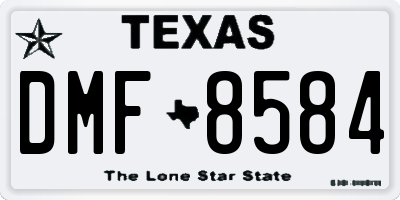 TX license plate DMF8584