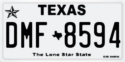 TX license plate DMF8594