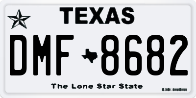 TX license plate DMF8682