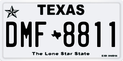 TX license plate DMF8811