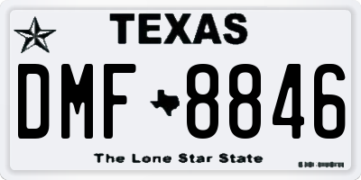TX license plate DMF8846