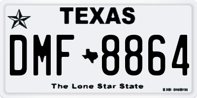 TX license plate DMF8864