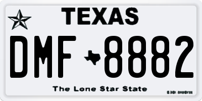 TX license plate DMF8882