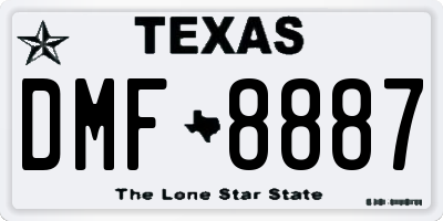 TX license plate DMF8887
