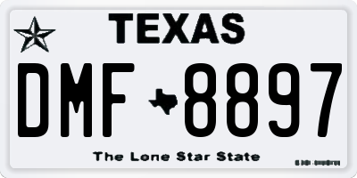 TX license plate DMF8897
