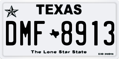 TX license plate DMF8913
