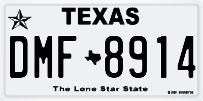 TX license plate DMF8914