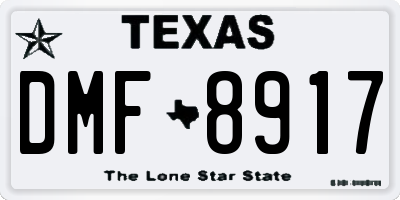 TX license plate DMF8917