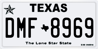 TX license plate DMF8969
