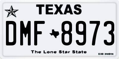 TX license plate DMF8973