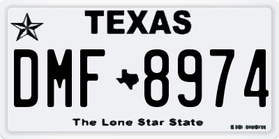 TX license plate DMF8974