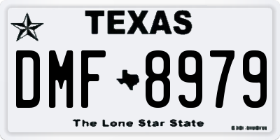 TX license plate DMF8979