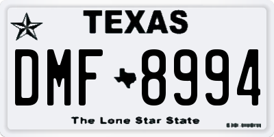 TX license plate DMF8994