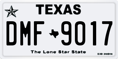 TX license plate DMF9017