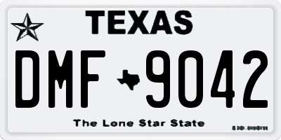 TX license plate DMF9042