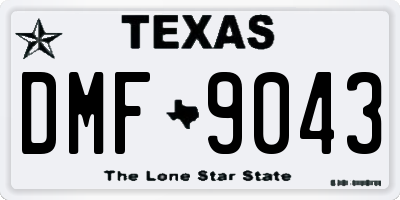 TX license plate DMF9043