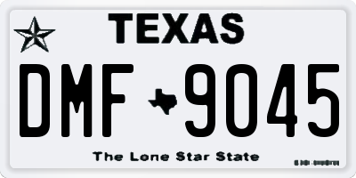 TX license plate DMF9045