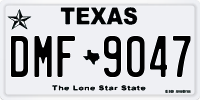 TX license plate DMF9047