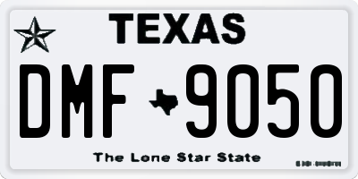 TX license plate DMF9050