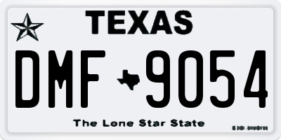 TX license plate DMF9054