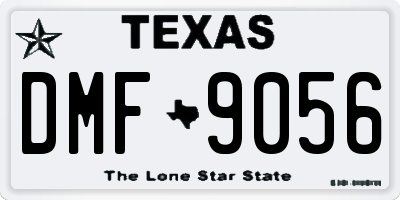 TX license plate DMF9056