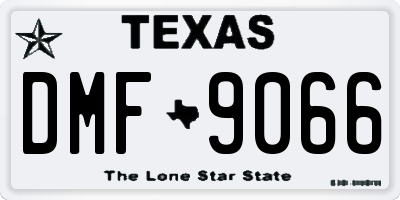 TX license plate DMF9066