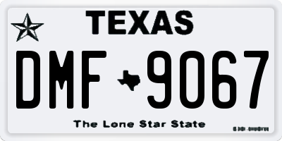 TX license plate DMF9067