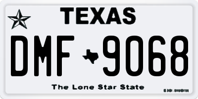 TX license plate DMF9068