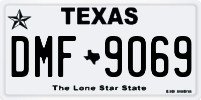 TX license plate DMF9069