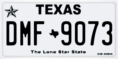 TX license plate DMF9073