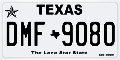 TX license plate DMF9080
