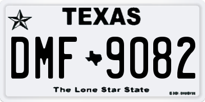 TX license plate DMF9082