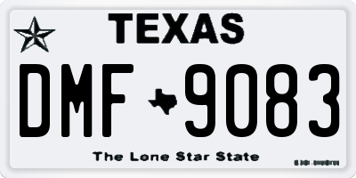 TX license plate DMF9083