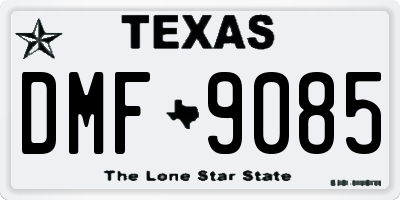 TX license plate DMF9085