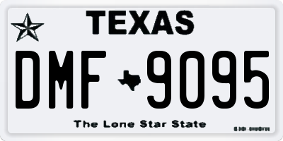 TX license plate DMF9095