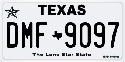 TX license plate DMF9097