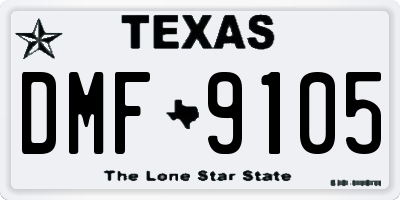 TX license plate DMF9105